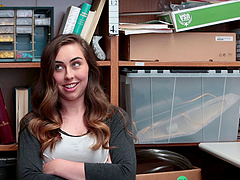 Lexi Lovell gets undressed and sucks two throbbing shafts at once