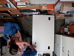 Lexi Lovell gets undressed and sucks two throbbing shafts at once