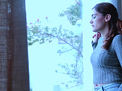 Adorable brunette looker Penelope Cum rides a boner like a pro