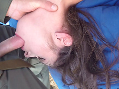 Brunette honey Taylor Reed enjoys being pounded doggy style