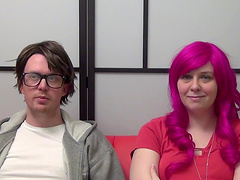 Chubby bespectacled cutie Jessica loves the taste of her man's rod