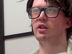 Chubby bespectacled cutie Jessica loves the taste of her man's rod