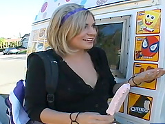 Food fetish Stephanie screwed hardcore in the car