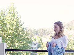 Stunning cowgirl pounded hardcore doggystyle in close up