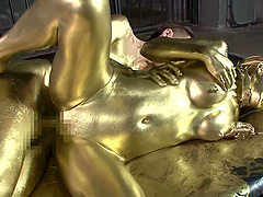 Golden cutie gets grabbed and fucked insatiably on the floor