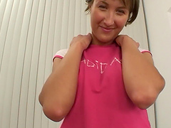 Renee bends over for a fingering session before a blowjob