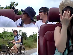 Bunch of men attack insatiable Kitano Nozomi on a secluded beach