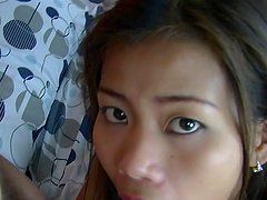 Cindy cannot resist licking her partner's pulsating boner