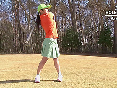 Nasty golfer girl ravished well by a cunt craving stallion