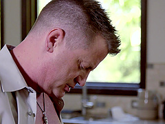 Vanessa Cage spreads her legs for a hunk's tongue and a fat cock