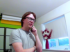 Geeky man gets lucky with hot sex goddess Zara Durose