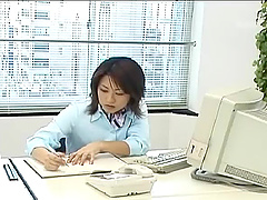 Rina Katsura is a office worker seduced for a fuck on a desk