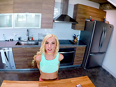 Curved upwards cock pleases Kenzie Reeves who is incredibly naughty