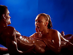 Erotic sexual experience with a stunning brunette chick