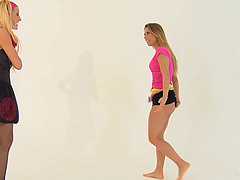 Cherry Kiss loves rolling on a floor with a hot babe