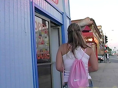 Katie Thomas enjoys a horny black man's dick from a glory hole