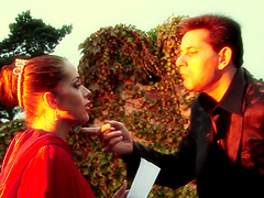 Elegant babe Anaya Leon bends over for a stiff pleasure rod