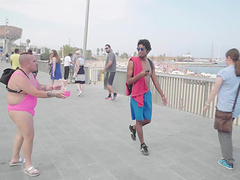 Liz Rainbow opens her legs for a couple of massive pricks