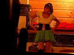 Anabelle doggystyle throbbed till the guy cums on her tits