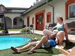 BBW Diana with eatable big ass loving face sitting her guy