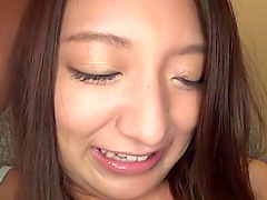 Japanese honey gets naked for a horny lover's hard prick