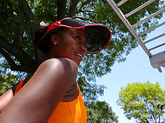 Gorgeous black babe Chanell Heart craves a white boner