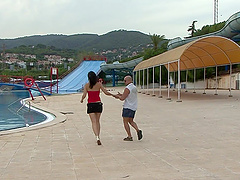 Mind-blowing outdoor group sex with Laia Prats and her friend