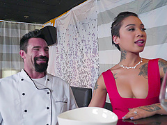 Nasty ebony slut Honey Gold gets naked for a sexual encounter