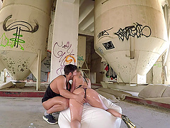 Slutty Helena Kramer having her face fucked by Nick Moreno