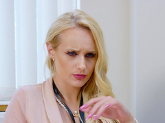 Angel Wicky attacks a co-worker for a plowing game