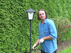 Mandy Slim bends over for an outdoor fuck with a hot guy