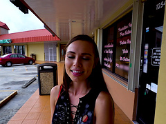 Brunette Aidra paid then smashed hardcore in pov