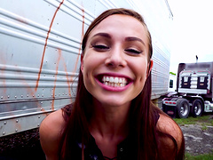 Brunette Aidra paid then smashed hardcore in pov