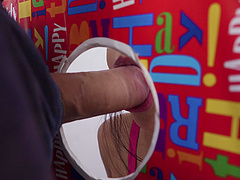 Viena moaning while her anal is smashed hardcore via glory hole