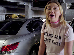 Zelda is a cute blonde covered in semen after being fucked hard