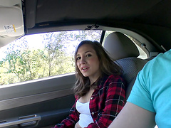 Barely legal babe Hayden spreads her legs for a fat boner