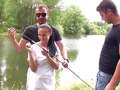 Long hair Nicole cherishing monster cock with hardcore smash in mmf