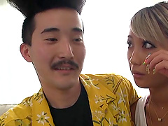 Skillful blonde Aika seduce a guy with her sexual abilities