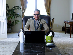 April Snow cannot resist a mature lover's hard boner