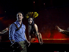 Kinky threesome with alluring babes Anissa Kate and Rina Ellis