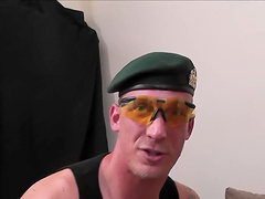 Lois Loveheart and her friend make a soldier's dick stiff