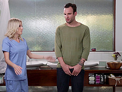 Milf Blake Morgan giving her guy massage then smashed hardcore