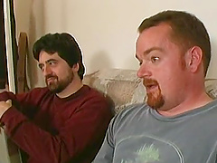 Gorgeous blonde woman offers her body to a couple of lovers