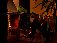 Victoria Pure rides an erected tool during a lovemaking session