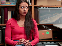 Lilly Hall bend over while throbbed hardcore in the office