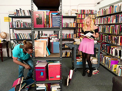 Bailey Brooke seduced for a library fuck by a horny lover