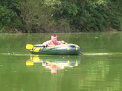 Naked babe seduced by a fellow for a hot plowing session