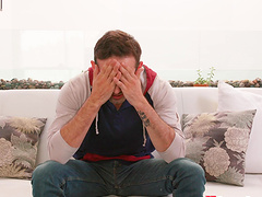 Jake giving long dick blowjob in threesome porn