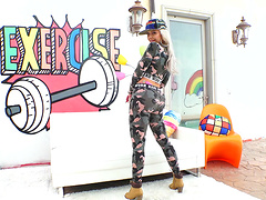 Nina Elle's nice anal hole filled with semen after a fuck