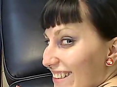 Tattooed chick sucks a dick before being fucked from behind